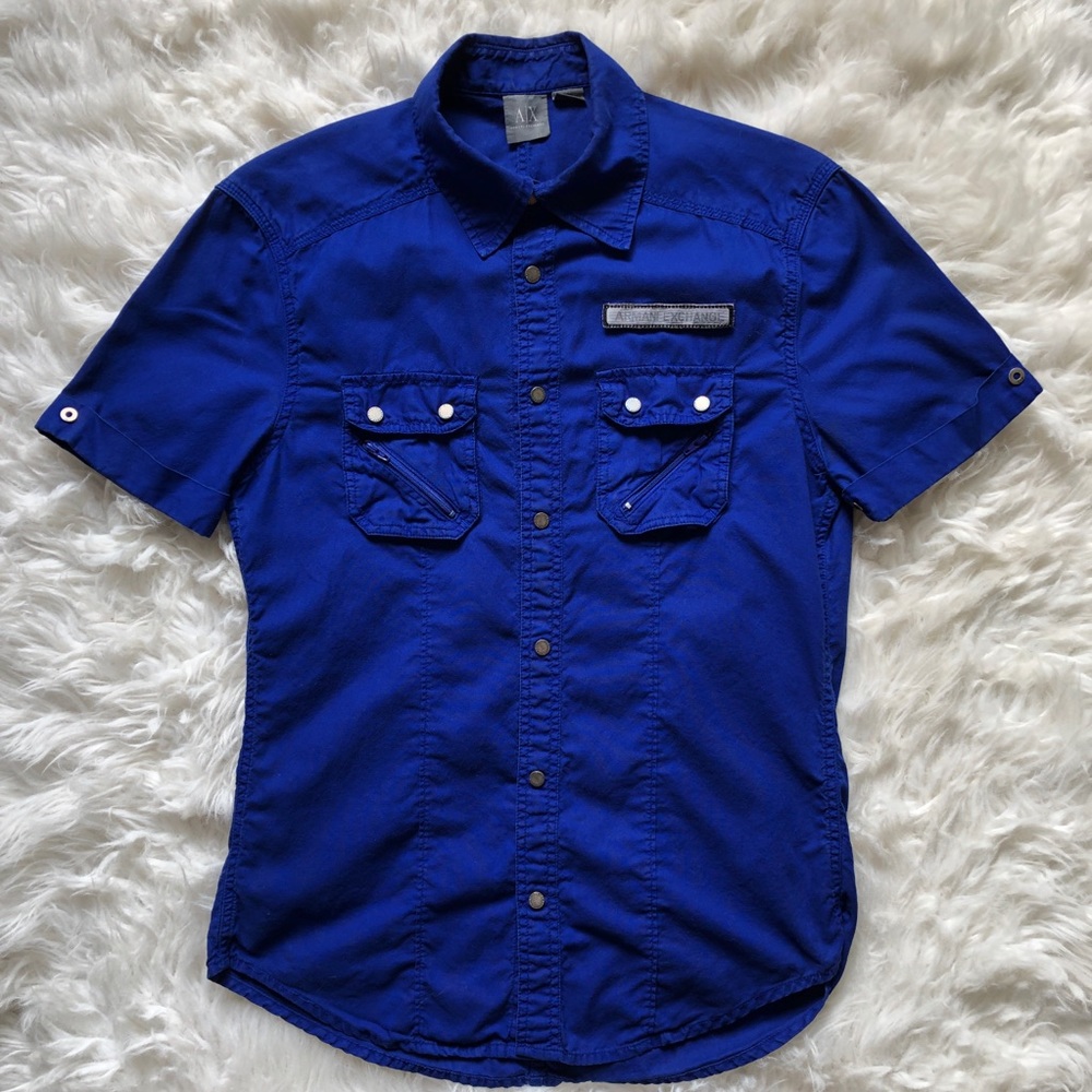 Armani Exchange Short Sleeve Button Up